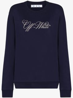 Off-White толстовка с вышитым логотипом