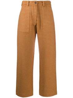 Massimo Alba cropped houndstooth-print trousers