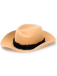 Maison Michel шляпа с контрастной лентой