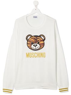Moschino Kids джемпер Teddy Bear с эффектом металлик