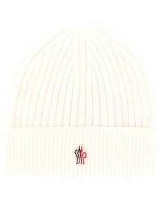 Moncler Grenoble logo embroidered beanie hat