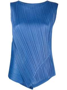 Pleats Please Issey Miyake плиссированный топ без рукавов