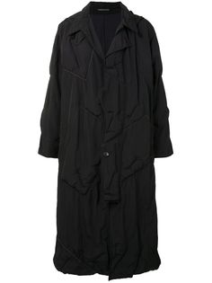 Yohji Yamamoto пальто со сборками