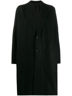 Yohji Yamamoto однобортное пальто оверсайз