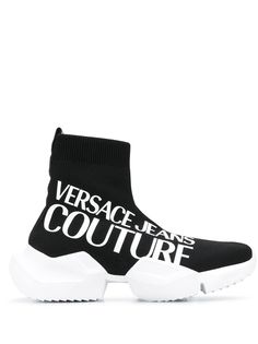 Versace Jeans Couture кроссовки-носки с логотипом