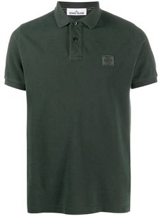 Stone Island рубашка поло с нашивкой-логотипом