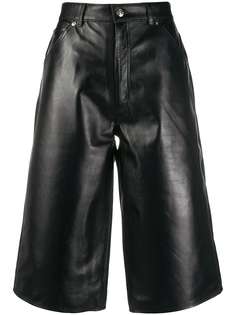 Manokhi leather knee-length shorts