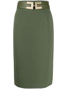 Elisabetta Franchi юбка-карандаш с логотипом на поясе