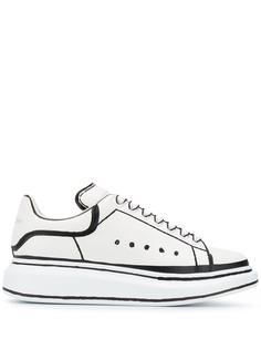 Alexander McQueen кроссовки Oversized с контрастным принтом
