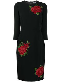 Dolce & Gabbana платье миди с вышивкой