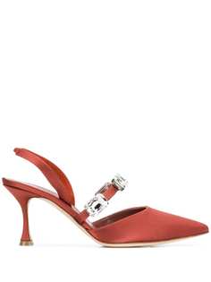 Manolo Blahnik декорированные туфли с ремешком на пятке