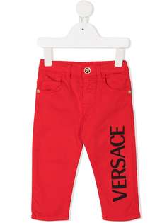 Young Versace брюки с логотипом