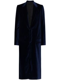 Haider Ackermann однобортное бархатное пальто