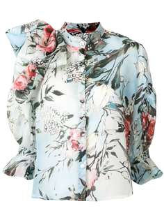 Saiid Kobeisy рубашка с цветочным принтом и бантом