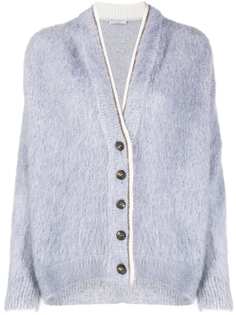 Brunello Cucinelli кардиган с контрастной отделкой