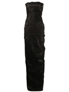 Rick Owens платье макси без бретелей со сборками