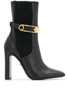 Versace ботильоны на высоком каблуке с квадратным носком