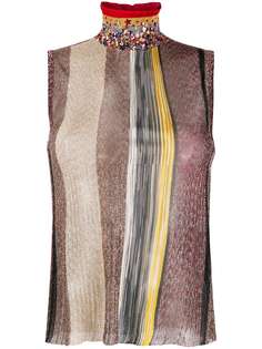 Missoni трикотажный топ с высоким воротником