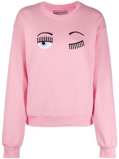 Chiara Ferragni джемпер с вышивкой Winking