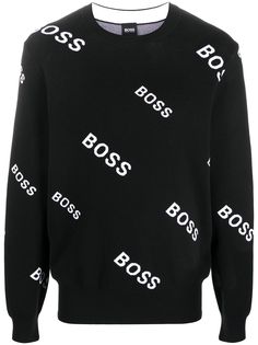 BOSS джемпер с принтом