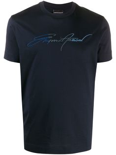 Emporio Armani футболка с круглым вырезом и логотипом