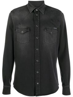 Dolce & Gabbana джинсовая рубашка с эффектом потертости