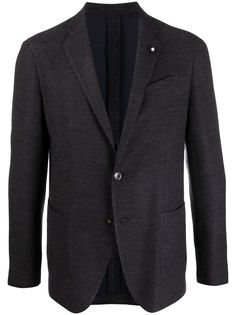 Lardini textured single-breasted blazer