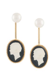 Chanel Pre-Owned серьги-клипсы Cameo 1980-х годов