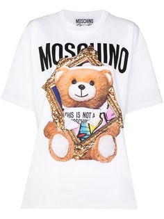 Moschino футболка Teddy Bear с логотипом