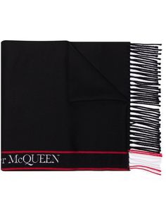 Alexander McQueen шарф Blown Up с вышитым логотипом