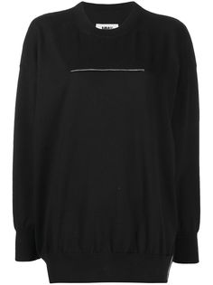 MM6 Maison Margiela джемпер оверсайз с вышивкой