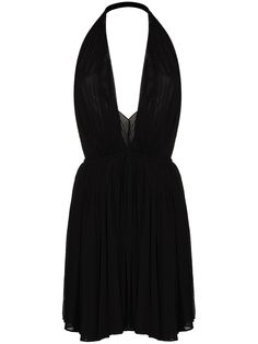 Saint Laurent платье мини с вырезом халтер