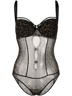 Marlies Dekkers боди Peekaboo с леопардовым принтом