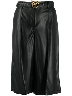 Pinko укороченные брюки из искусственной кожи