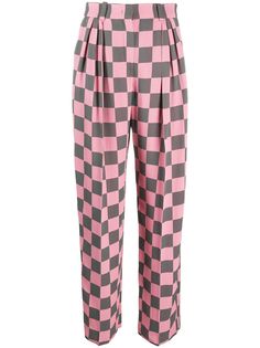 Emporio Armani клетчатые брюки с защипами
