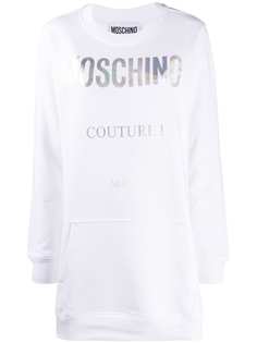 Moschino платье-толстовка Couture с логотипом