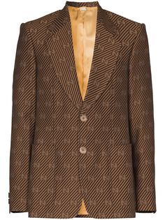 Gucci жаккардовый пиджак с логотипом GG