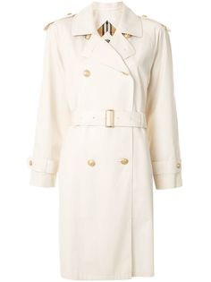 Burberry Pre-Owned двубортное пальто миди с поясом