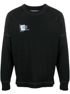 PACE logo print stitch detail sweatshirt