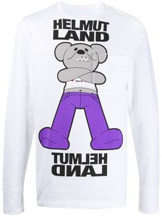 Helmut Lang футболка Mascot с длинными рукавами и карманами