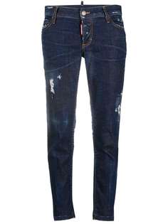 Dsquared2 укороченные джинсы кроя слим с эффектом потертости
