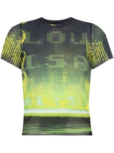Louisa Ballou сетчатая футболка с принтом
