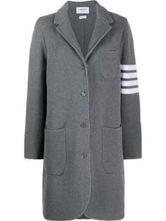 Thom Browne вязаное пальто-кардиган с полосками 4-Bar