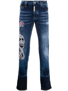 Philipp Plein прямые джинсы Star средней посадки