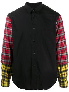 Comme Des Garçons Homme Plus checked sleeve cotton shirt