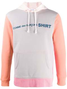 Comme Des Garçons Shirt colour-block cotton hoodie