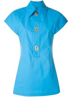 Bottega Veneta рубашка с декоративными пуговицами и короткими рукавами