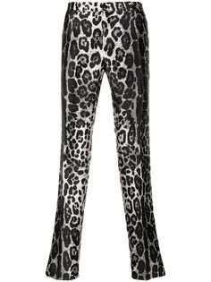 Dolce & Gabbana прямые брюки с леопардовым принтом
