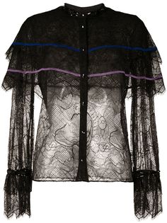 Emilio Pucci кружевная блузка с оборками