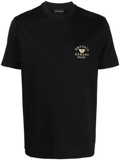 Emporio Armani футболка с вышитым логотипом